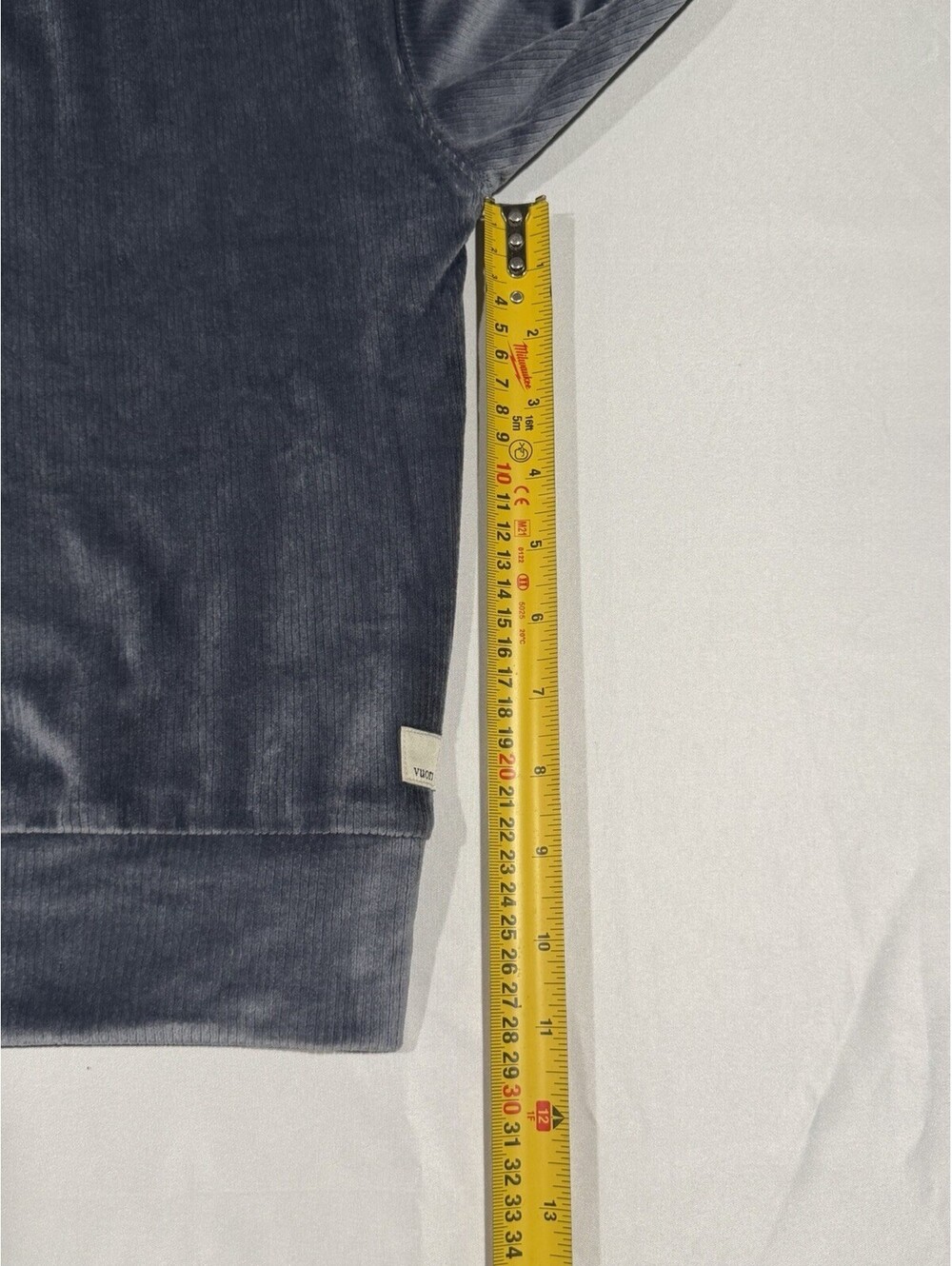 Vuori Haven Half Zip Sweatshirt Blue Ribbed Corduroy Size Small - Picture 4 of 7